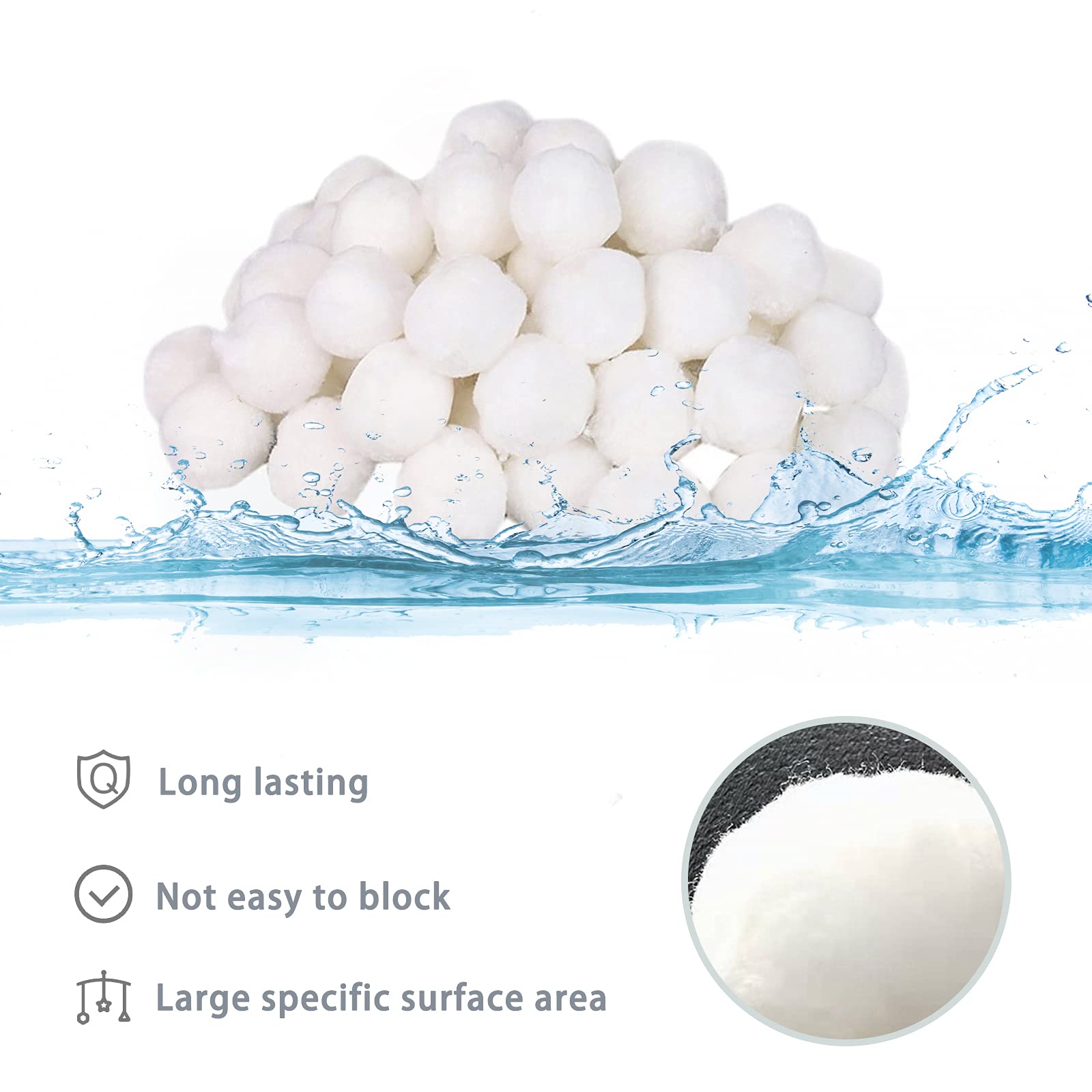 Palline filtranti da 500 g, palline filtranti riutilizzabili per