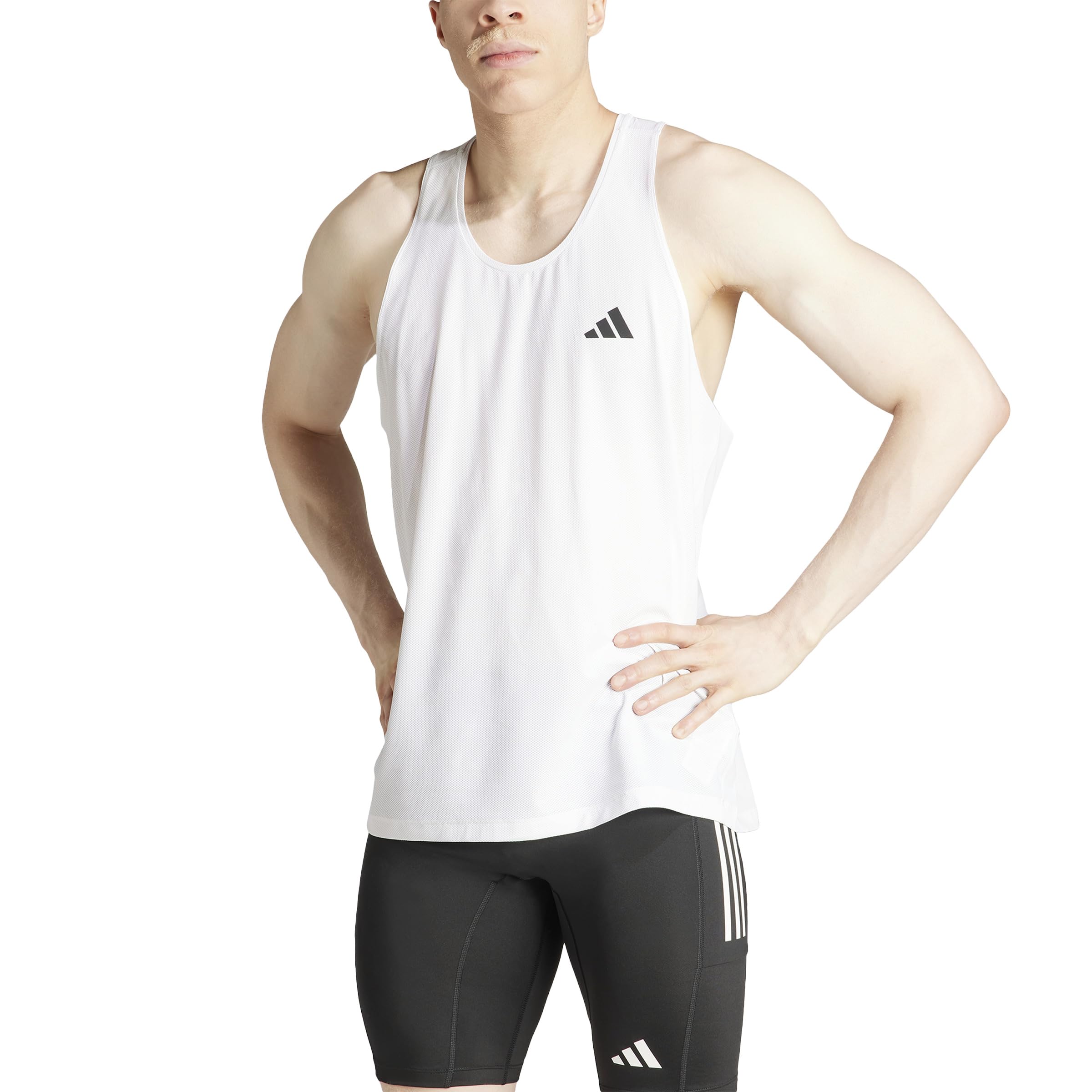 Adidas Men's White/White Own The Run Tank Top, Xxl