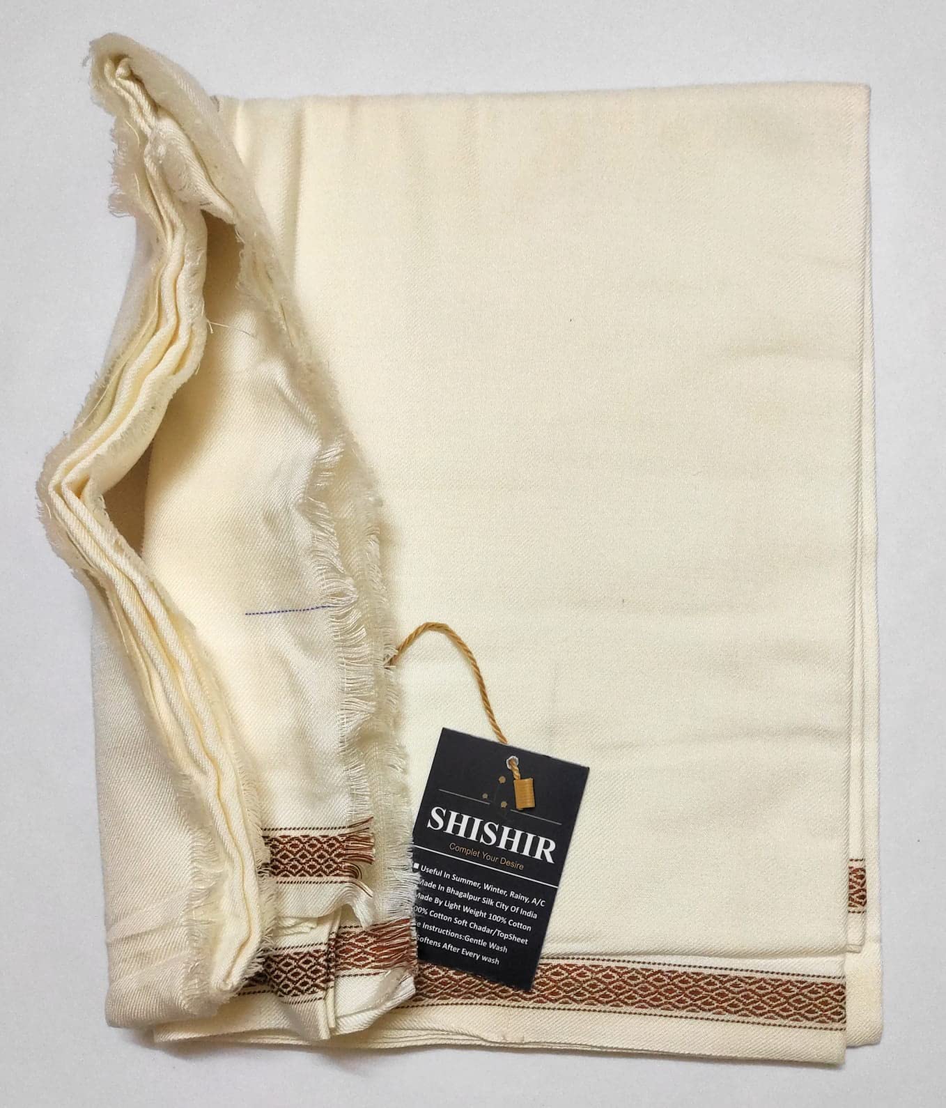 SHISHIR Handloom Bhagalpuri Cotton Shawl Soft Silky Giza Cotton Shawl/Chadar Premium (Size Single)-image-39