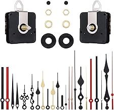 AUXSOUL 32pcs Clock Mechanism Kit Clock Movement Parts Replacement Repair Tools Silent Sweep Custom Clock Quartz Wall Clocks Motor Mechanisms Long Shaft Complete Kit