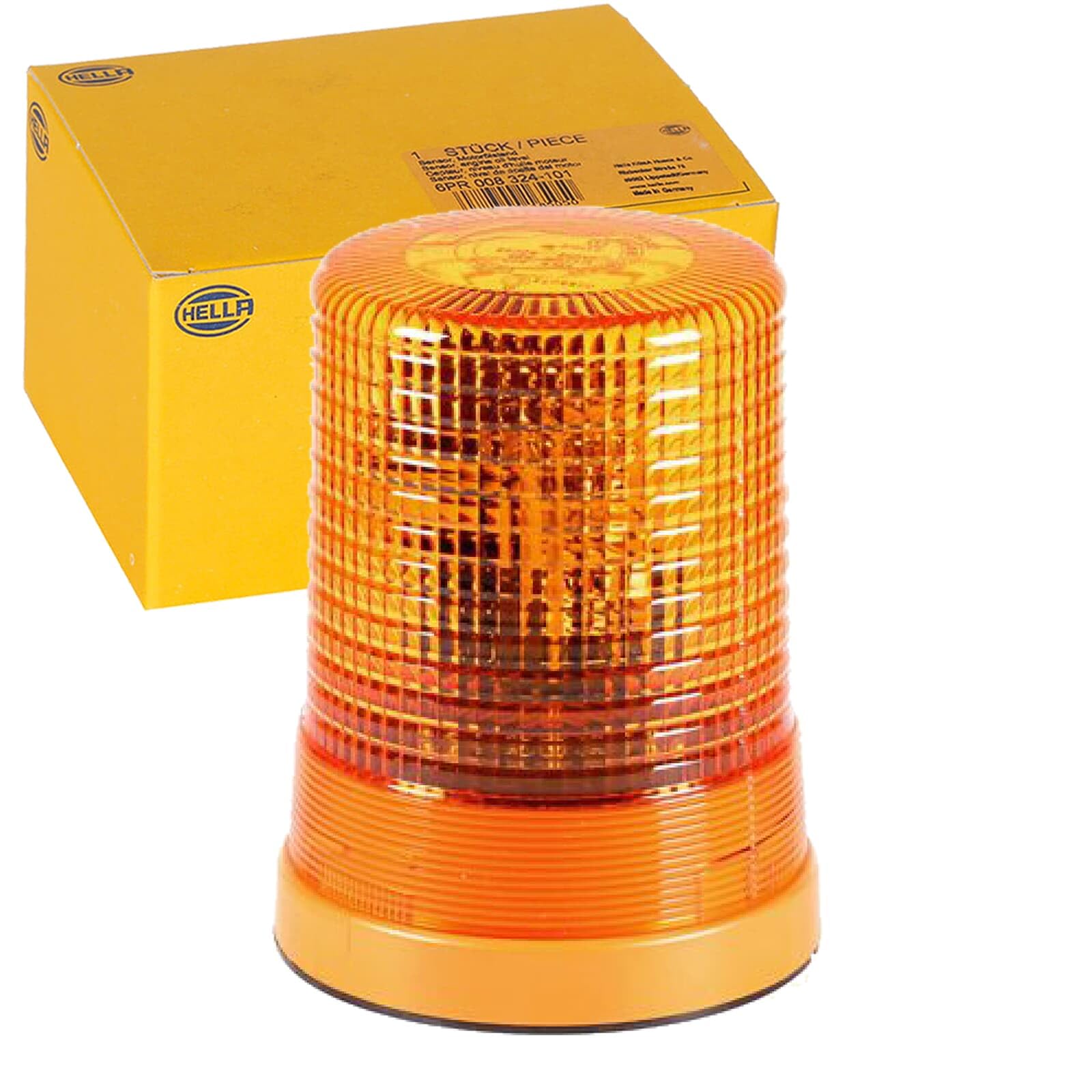 HELLA 2RL 004 958-111 Halógena-Luz de identificación omnidireccional - KL 700 - 24V - amarillo - redondo - montaje exterior/atornillado - Conector: Conector plano