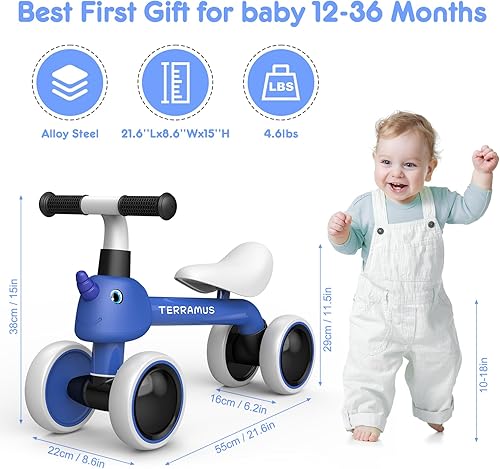 Miniatura 2 de Bicicleta de equilibrio para bebés de 1 año, regalos para niños y niñas, juguetes para bicicleta de equilibrio para niños de 12 a 24 meses, sin