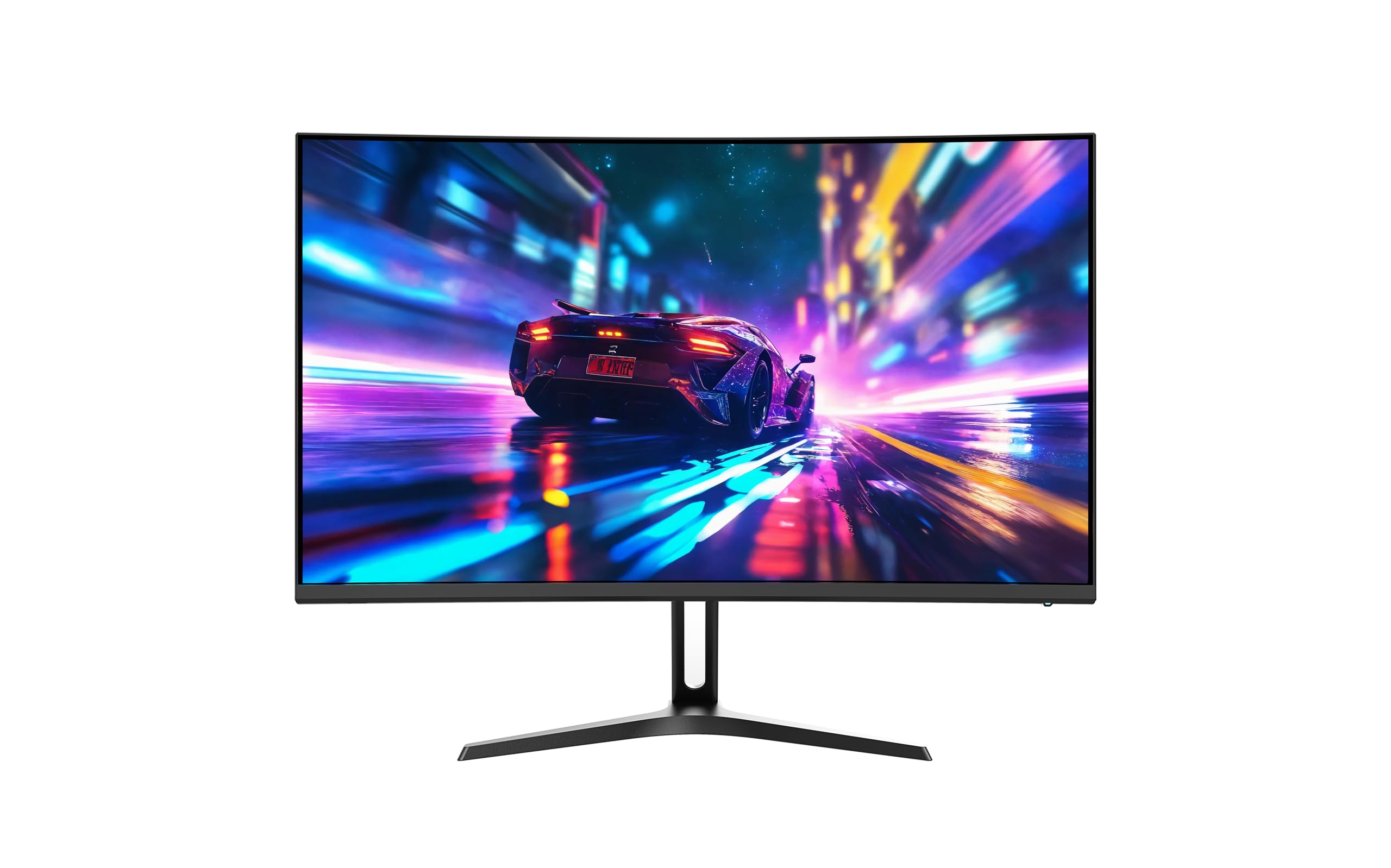 Amzfast Écran PC Gamer Incurvé 24 Pouces - 180Hz, FHD 1920x1080, sRGB 130% / DCI-P3 97%, 1 ms MPRT, Anti-Lumière Bleue, Adaptive Sync, HDMI 1.4 + DP 1.2, VESA 75x75, AMZG24C1