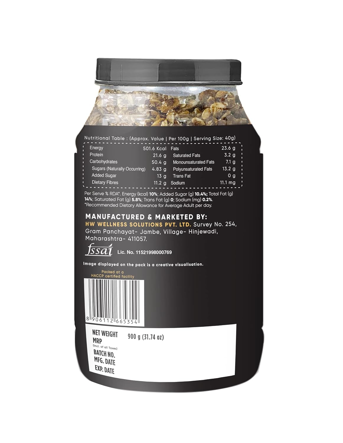 True Elements Protein Granola 900g - Certified Gluten Free Granola Loaded with Seeds & Nuts | Sugar Free Granola | 7g Protein per Serve