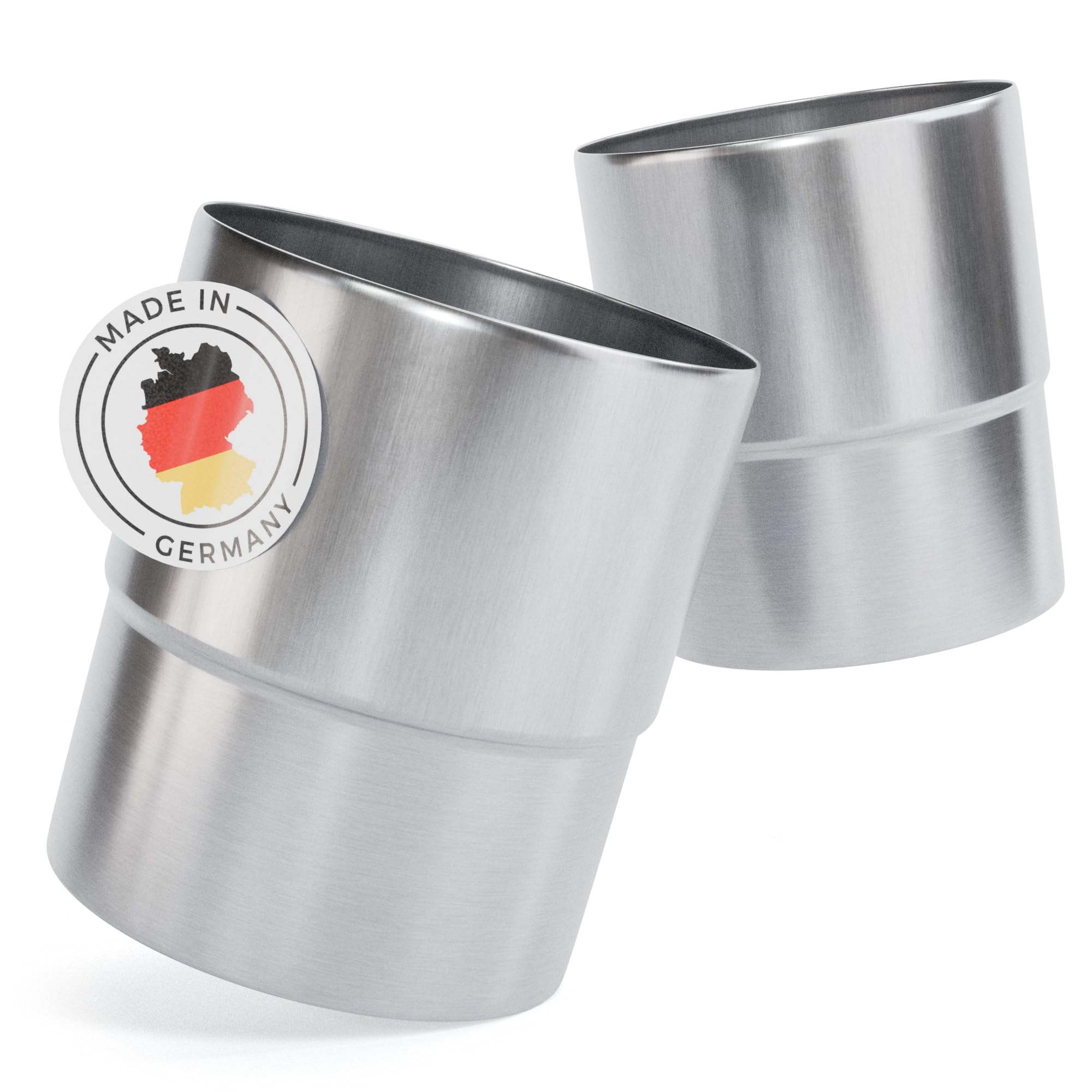 greate 2x Fallrohr Adapter 100 mm aus Titan Zink - Steckmuffe DN 100 für Fallrohre mit 100mm Durchmesser - Titanzink Ablaufrohrverbinder für Dachrinnen Entwässerung - Muffe Regenfallrohr Zink