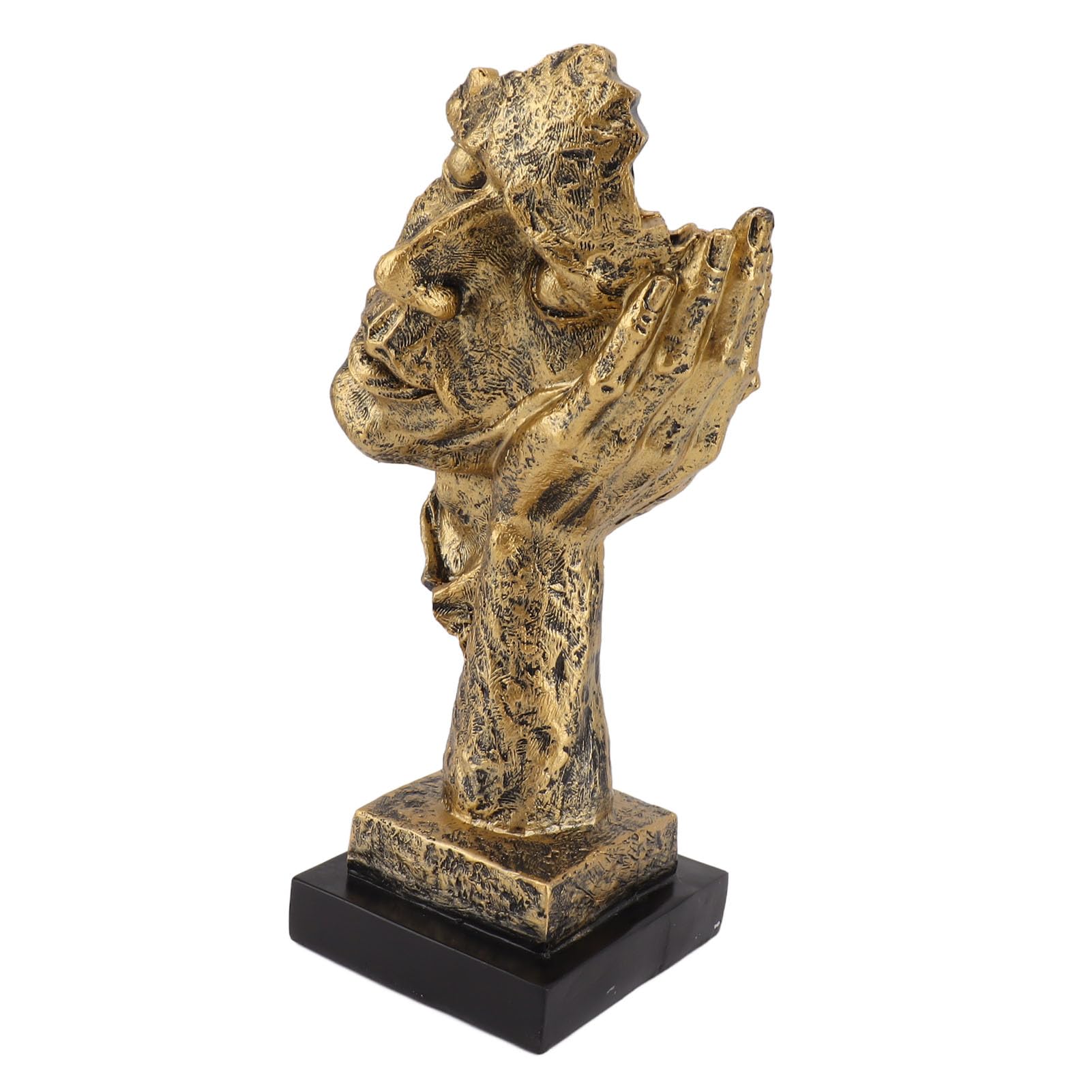 Statua astratta per decorazioni per la casa, materiale in resina premium, scultura artistica fatta a mano, statuetta del pensatore silenzioso per scrivania da ufficio,