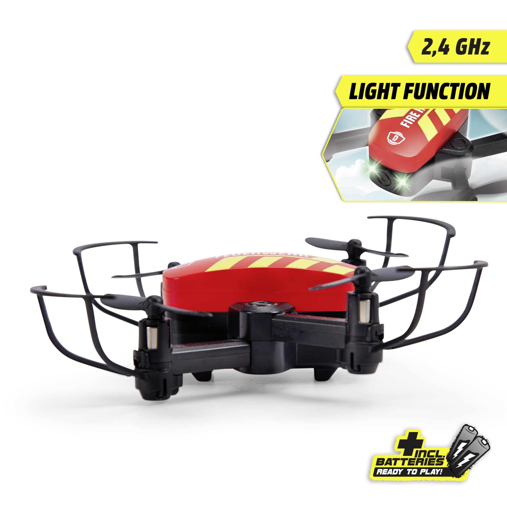 Dickie - RC Fire Drone 12CM - Wyposażony w pilota z funkcjami sterowania - 201103011038