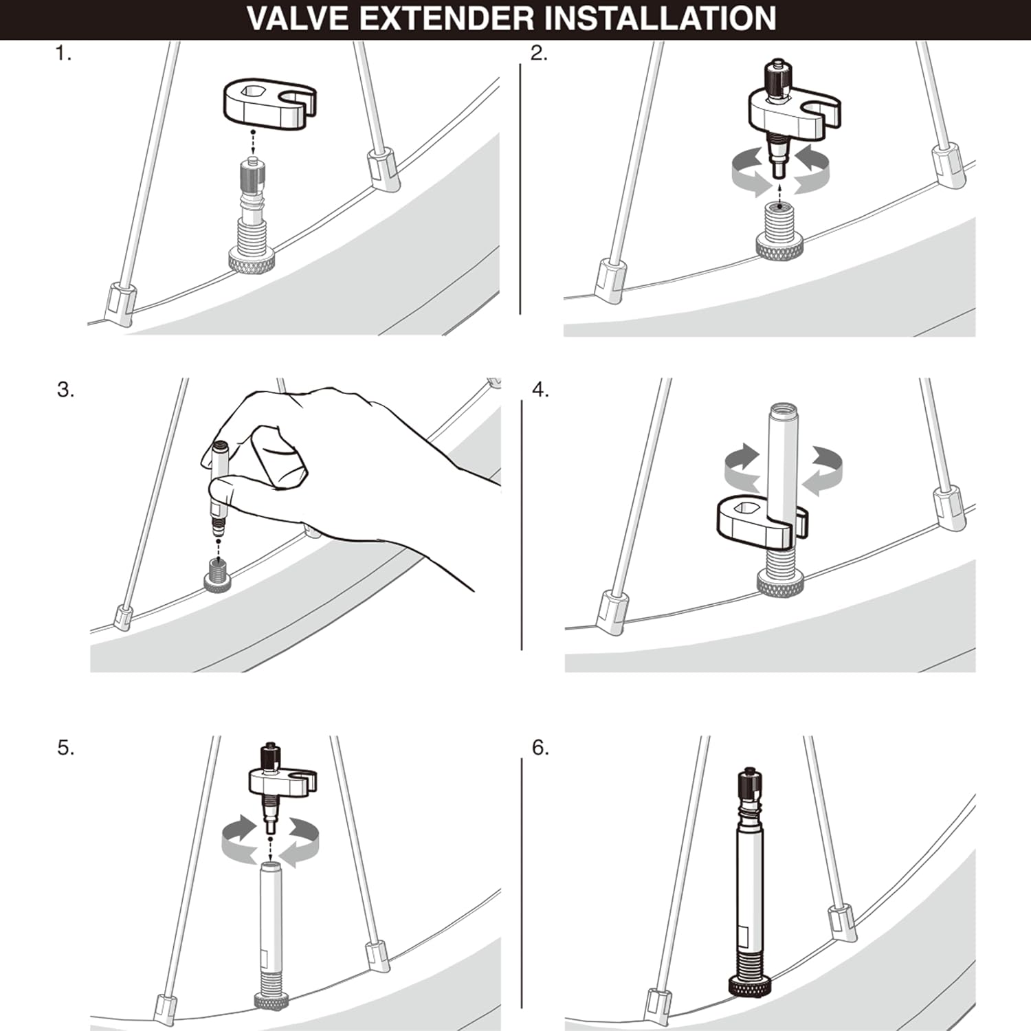 Granite Presta Valve Stem Extenders - 40mm