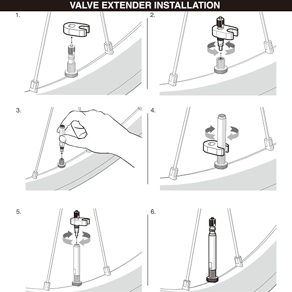 Granite Presta Valve Stem Extenders - 40mm