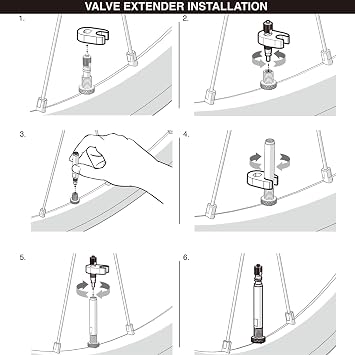 Granite Presta Valve Stem Extenders - 40mm