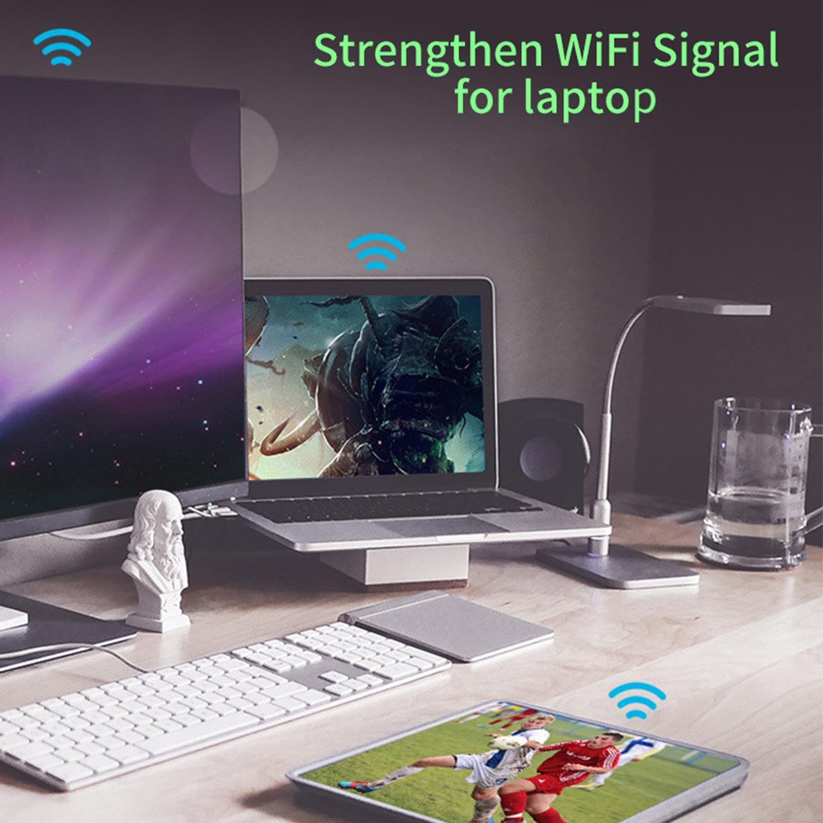 Adaptateur Wifi USB 150 Mbps 2,4 GHz Dongle Sans Fil Grande Antenne Carte Réseau Externe Puce Mt7601