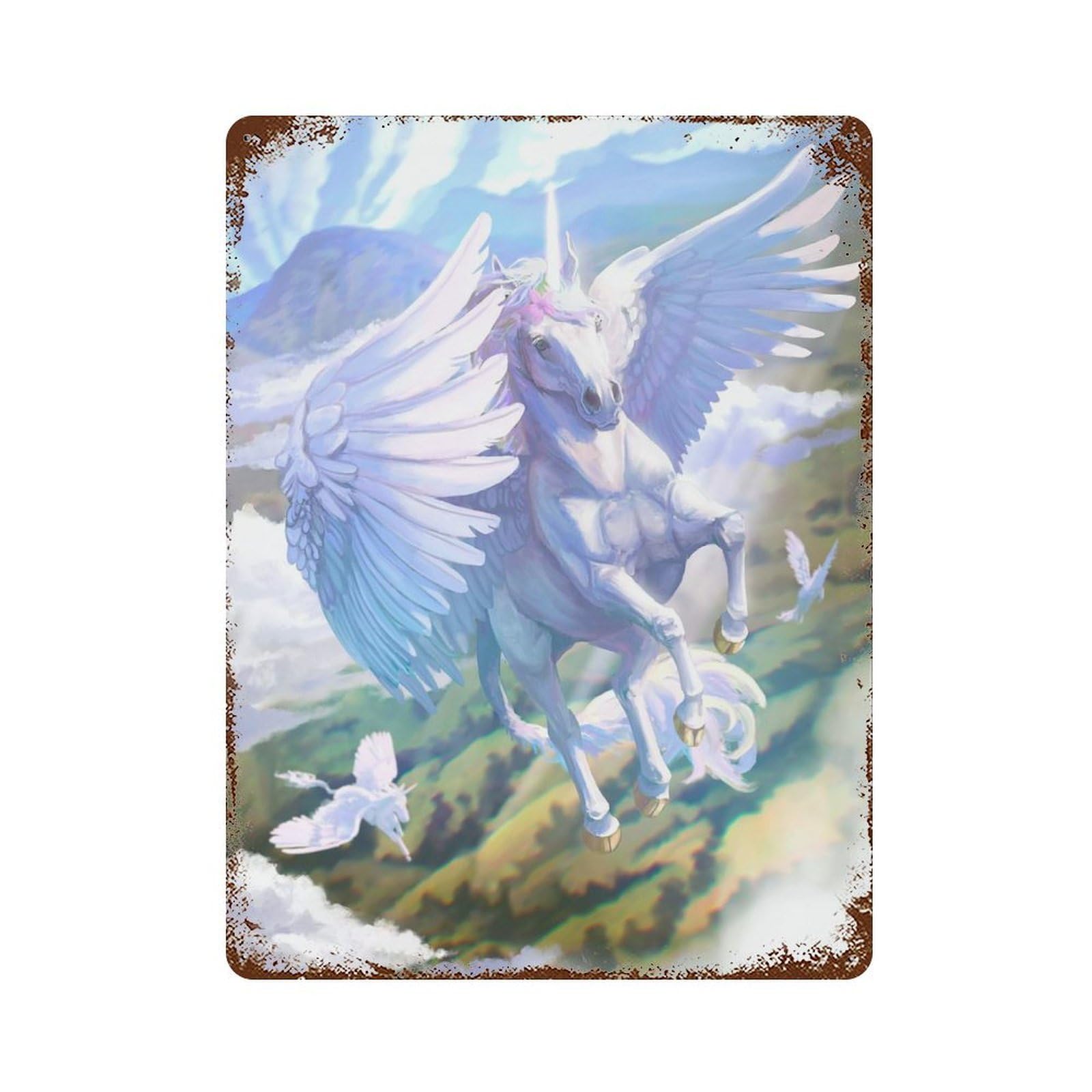 Heavenbound Weathered Tin Sign 15.7"x11.8", Ideal for Basement, Hobby Room And Garage Decor