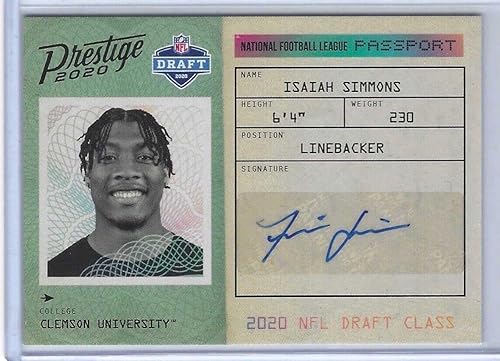 Isaiah Simmons 2020 Panini Prestige Passport Rookie Auto Rc #pa-is - Football Slabbed Autographed Rookie Cards
