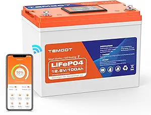 12V 100AH Group 24 Self-Heating LiFePO4 Lithium Battery with Touchable Smart Display & APP Monitoring, Built-in 100A BMS,1280W Load Power, 5000+ Cycles, Perfect for RV/Camper, Solar, and Off-Grid