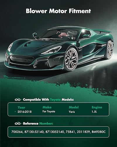 Vista 74 de SCITOO 700188 Reemplazo del motor del ventilador HVAC con jaula de ventilador para Toyota Tacoma 2005-2015, reemplazo OE - 87103-04043, 87103-04044