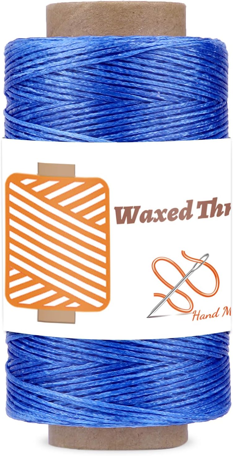 Qmnnma Waxed Thread 250m/273Yard, Leather Sewing Waxed
