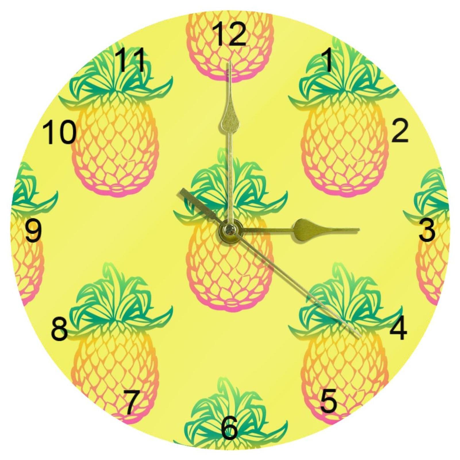 Horloge murale silencieuse 25,4 cm avec chiffres arabes pour bureau