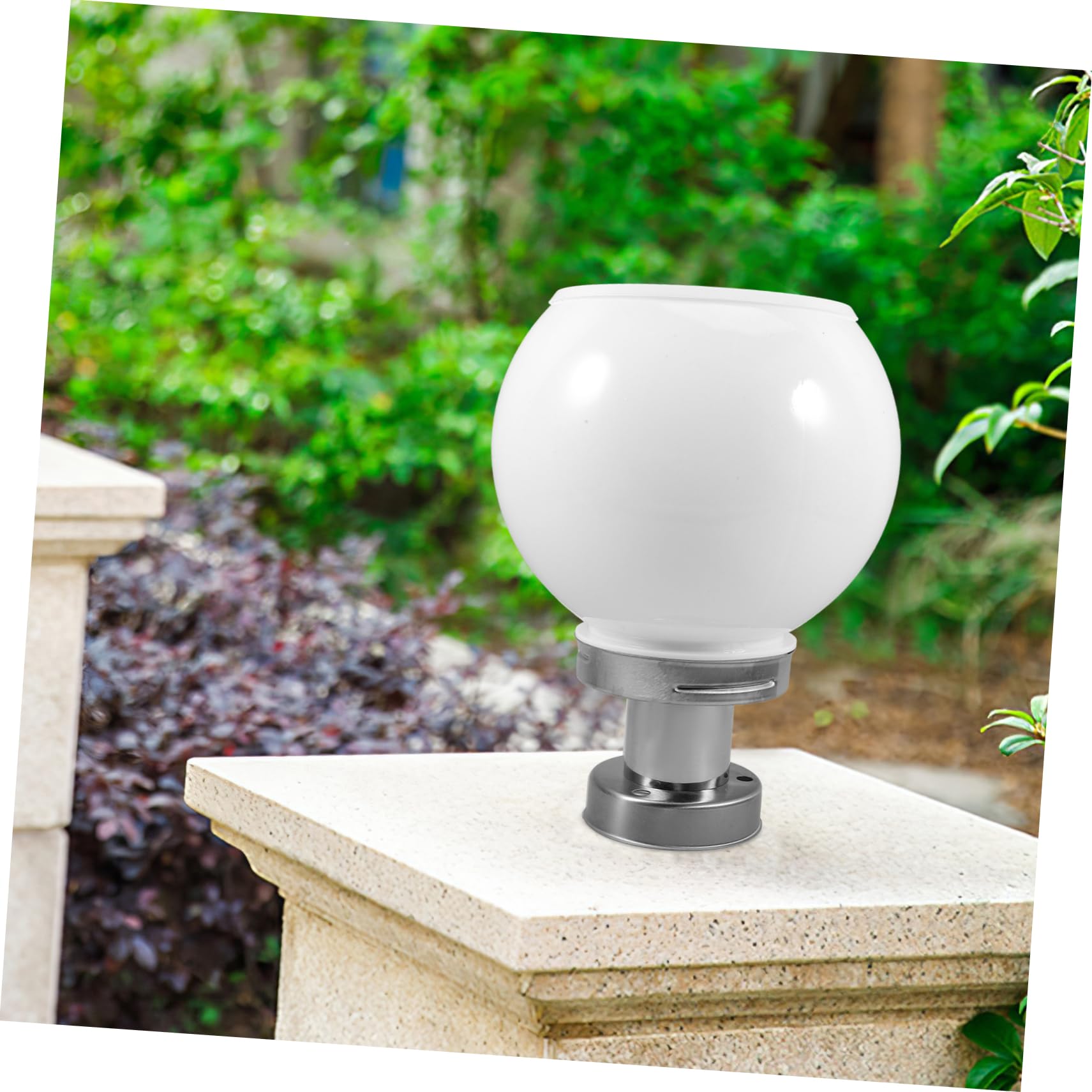 Homoyoyo Luce Da Giardino A Led Ad Energia Solare Lampada Da Esterno Con Sensore Di Movimento Facile Da Installare Rotonda Da 200 Mm Elegante Argento