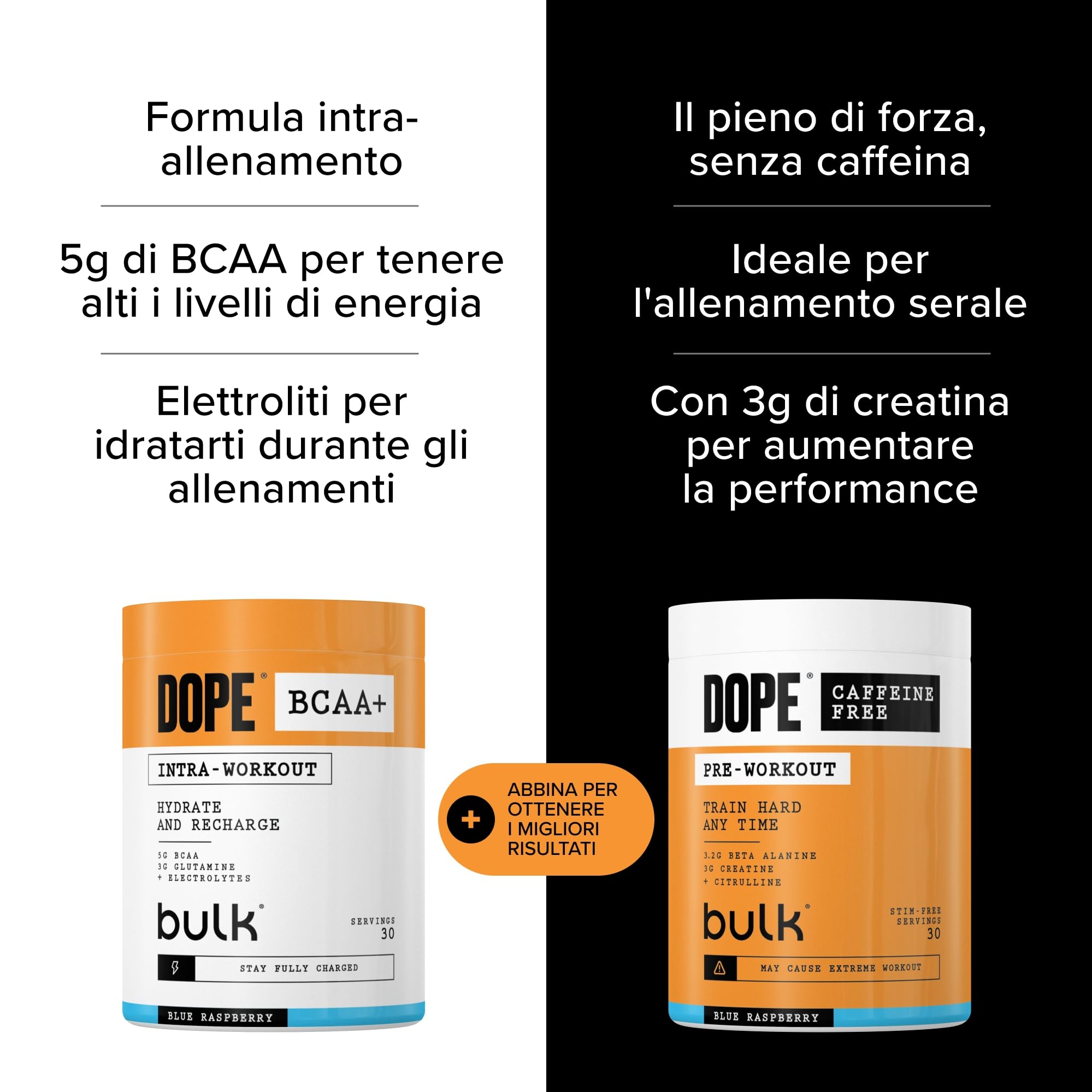 Dope Polvere Pre-Workout Senza Caffeina | Strawberry Lime | 510g | 30 Porzioni | Senza Stimolanti | 3,2g Beta Alanina | 3g Creatina | Miscela Citrullina AAKG | Vitamina B6 | Potenza, Resistenza