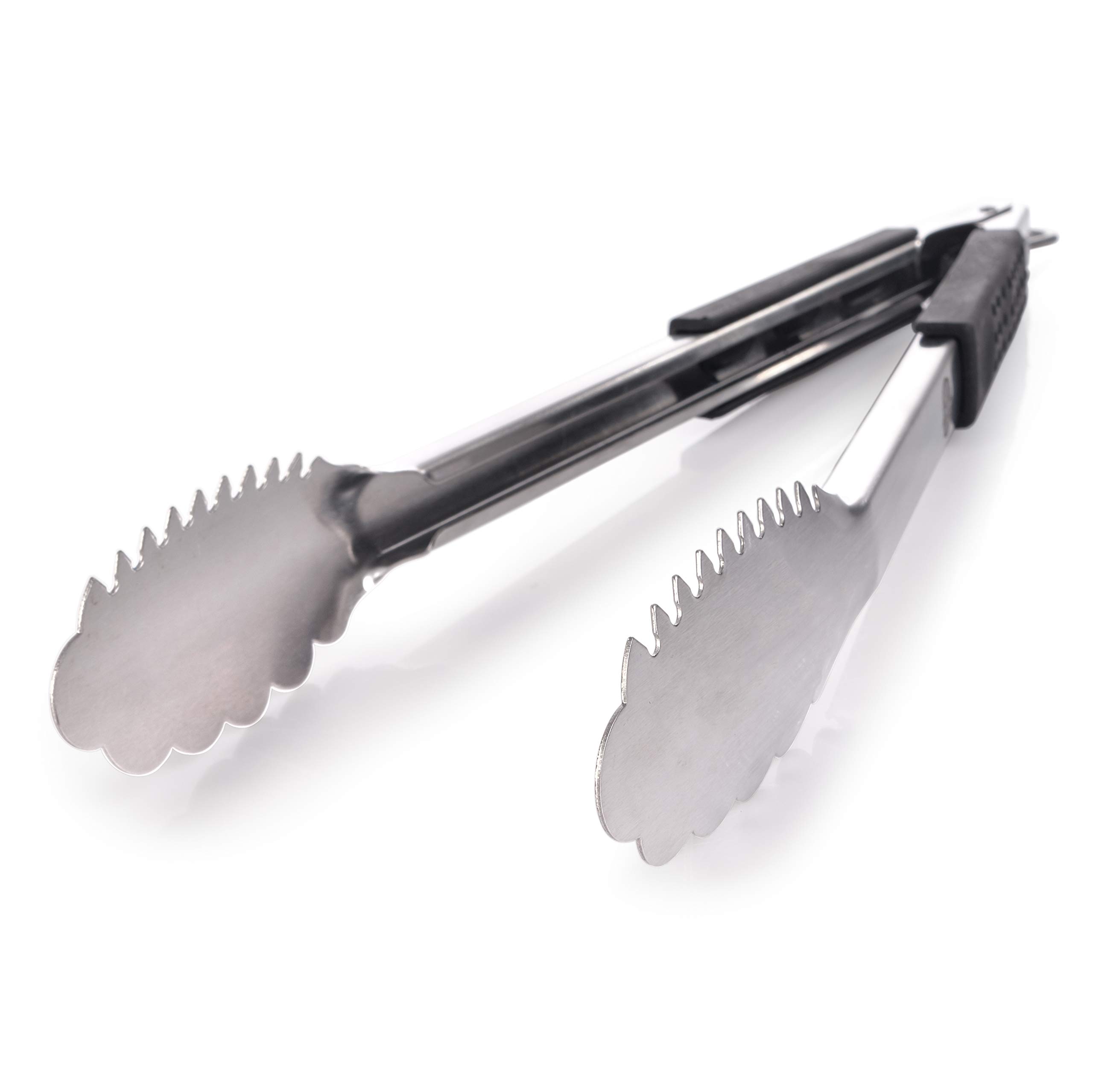 Grille Perfect Grill Tongs 16-Inch Extra Long Heavy Duty for Grilling and Barbecue Heat Resistant Hand Grips Stainless Steel for BBQ Outdoor Kitchen and Cooking Hot Food