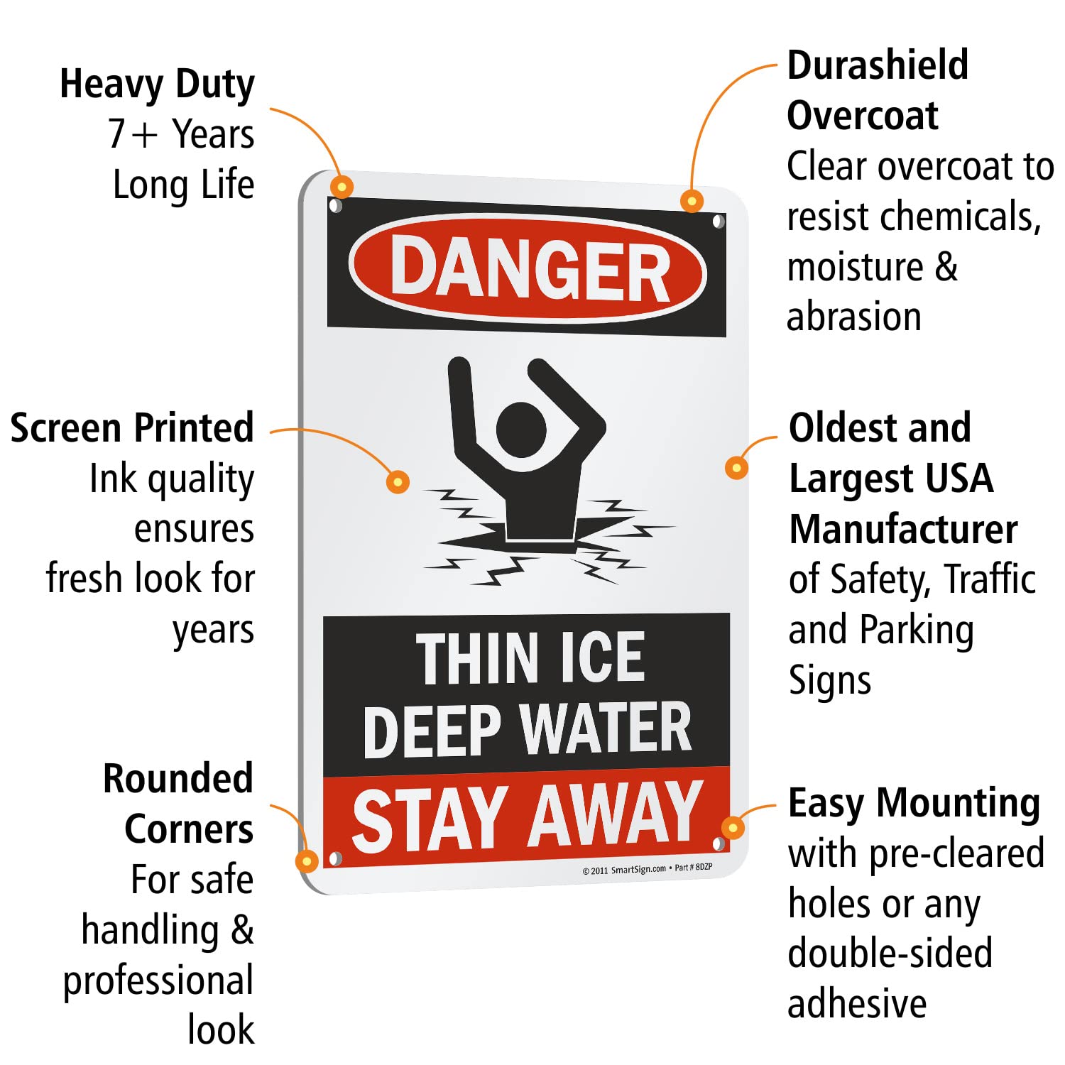 Water Off Sign Water Shut Off Sign SmartSign Water Line Aluminum Sign - 7x10 Rust-Free ...