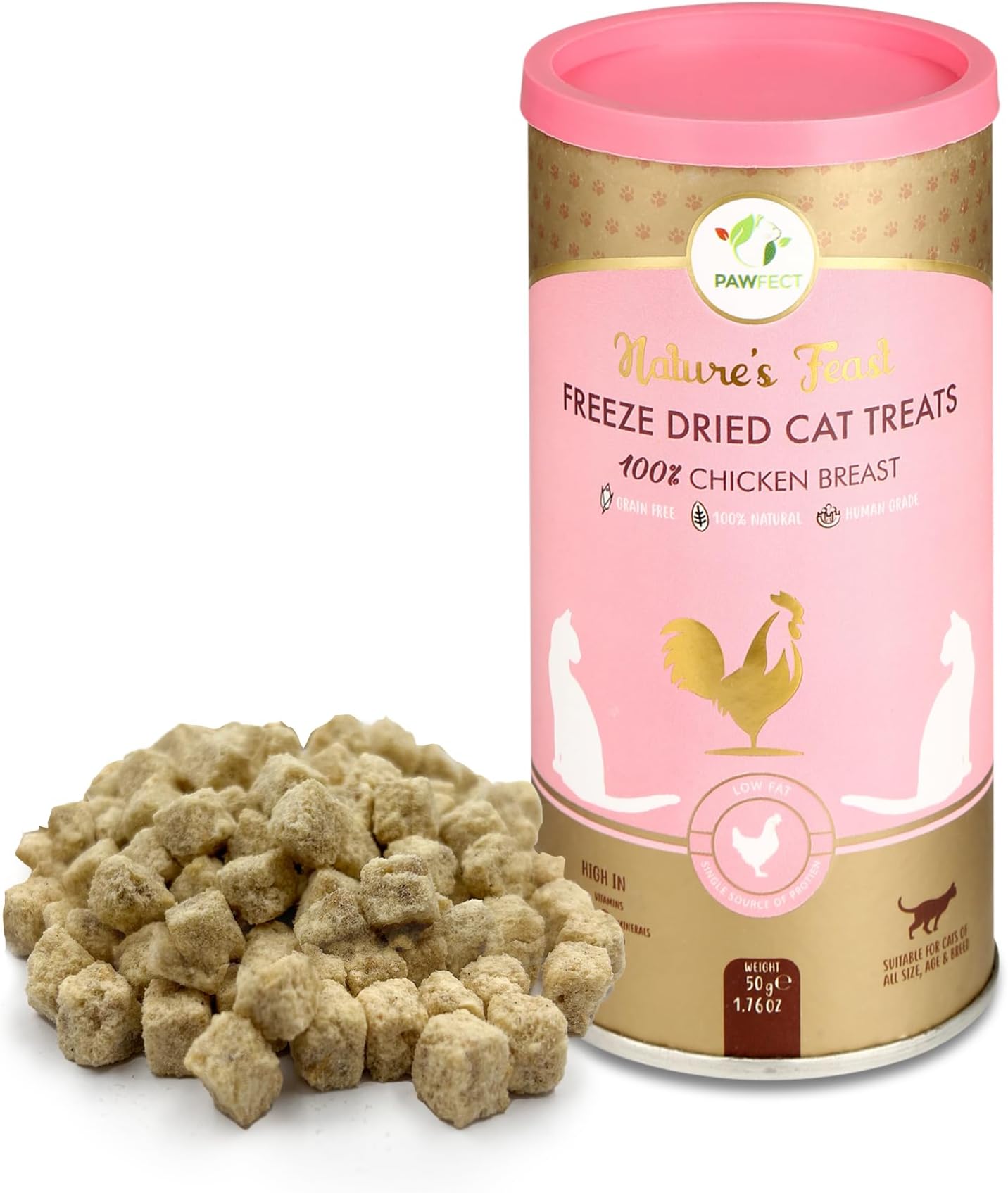 Freeze Dried Cat Treats - Chicken Breast Treats | Supports Muscle Health | Pr...