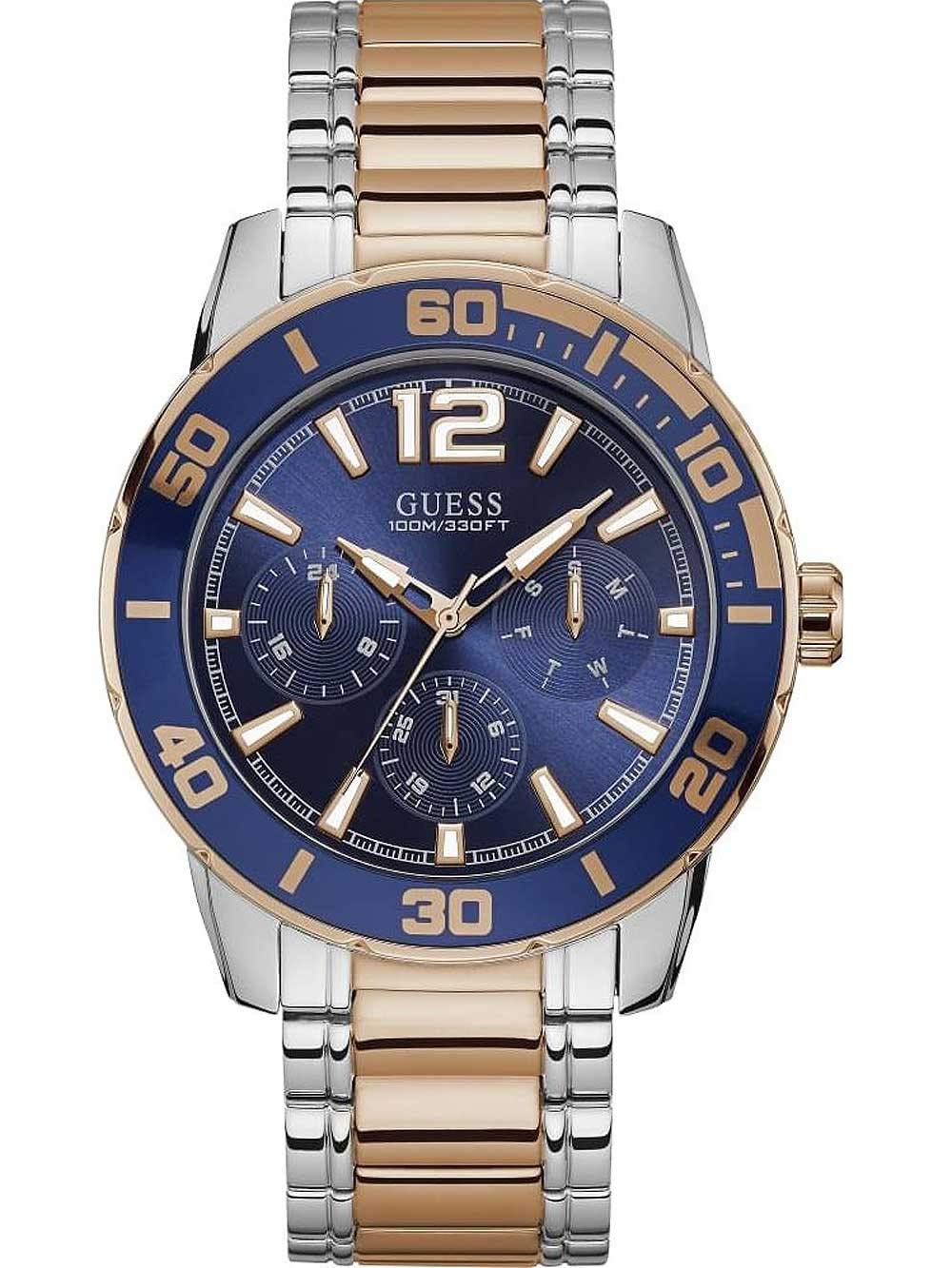 GUESS Stainless Steel Analog Blue Dial Men Watch-W1249G3, Multi-Color Band (B07XHGXTCP) Amazon Price History, Amazon Price Tracker