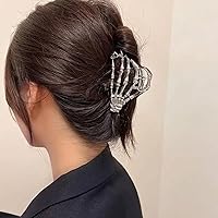 Vista 49 de Pinzas de pelo góticas de murciélago negro para mujeres y niñas, garra de pelo de murciélago gótico de aleación punk negra Y2K para decoraciones