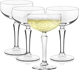Libbey Capone Speakeasy Coupe Cocktail Glasses, Set of 4 8.6 Ounces Clear