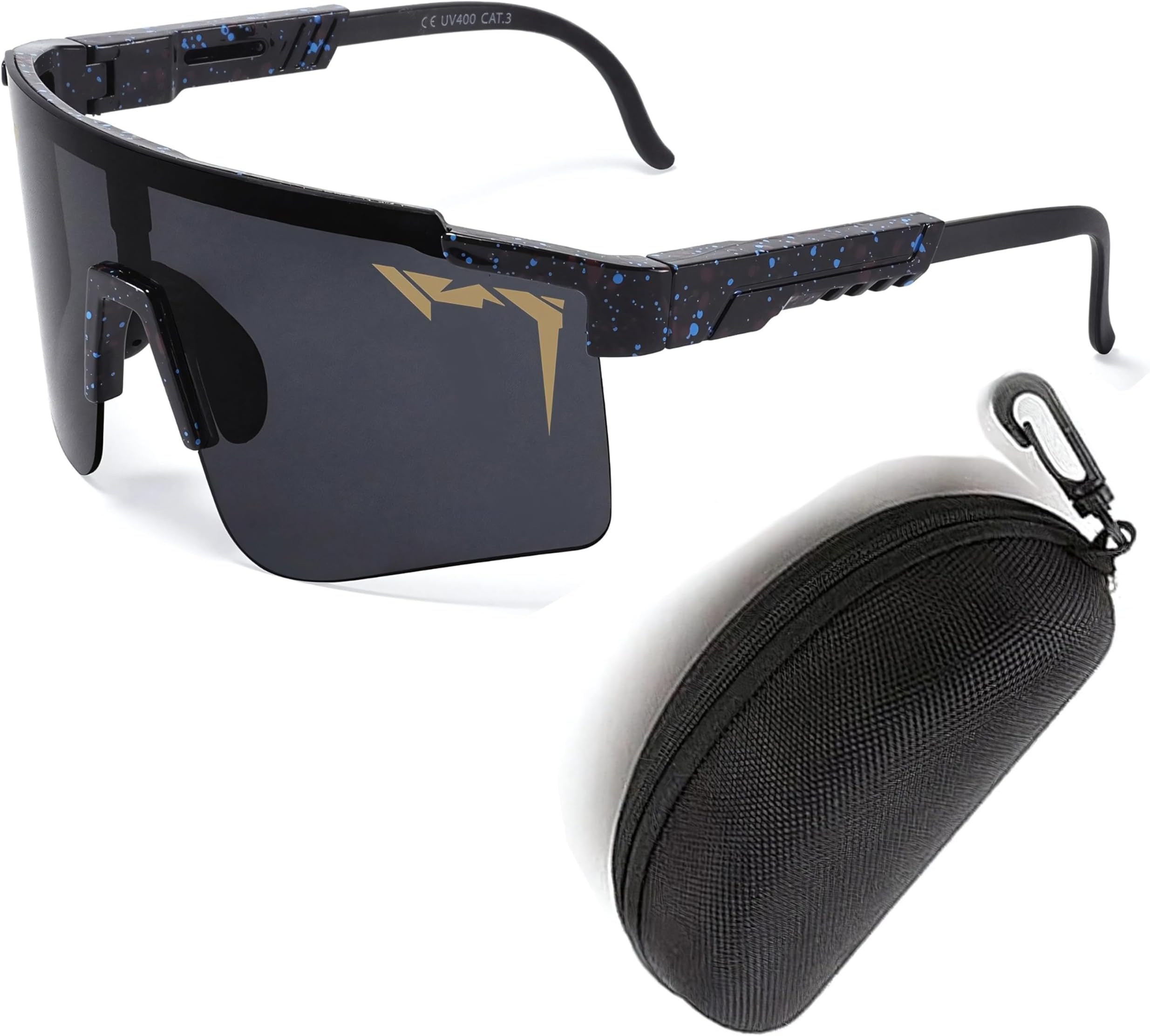 Sports Sunglasses Men-Women, Vipers Sunglasses for Mens Anti-UV Youth Baseball Softball Glasses Ages 12 & Up