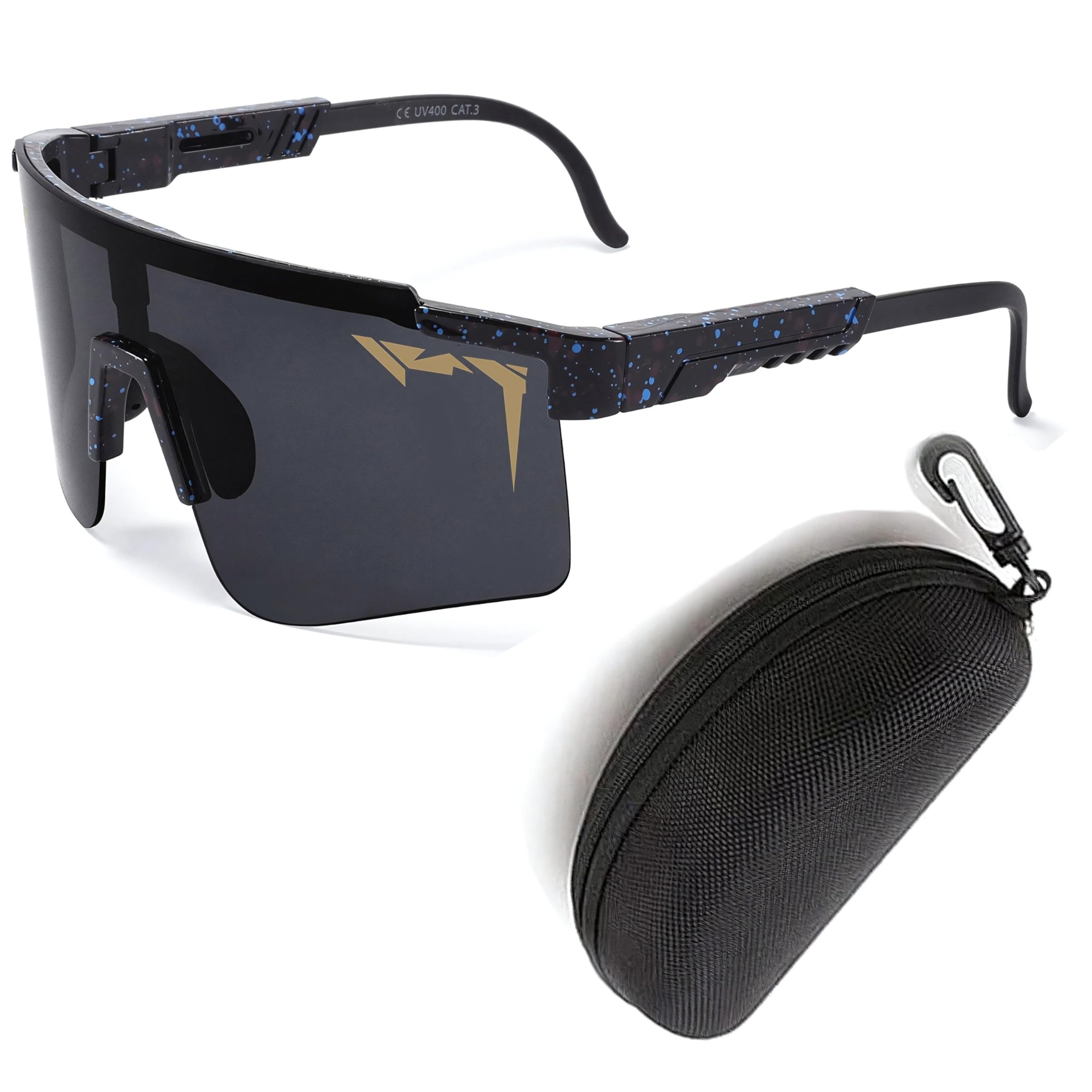 Sports Sunglasses Men-Women, Vipers Sunglasses for Mens Anti-UV Youth Baseball Softball Glasses Ages 12 & Up