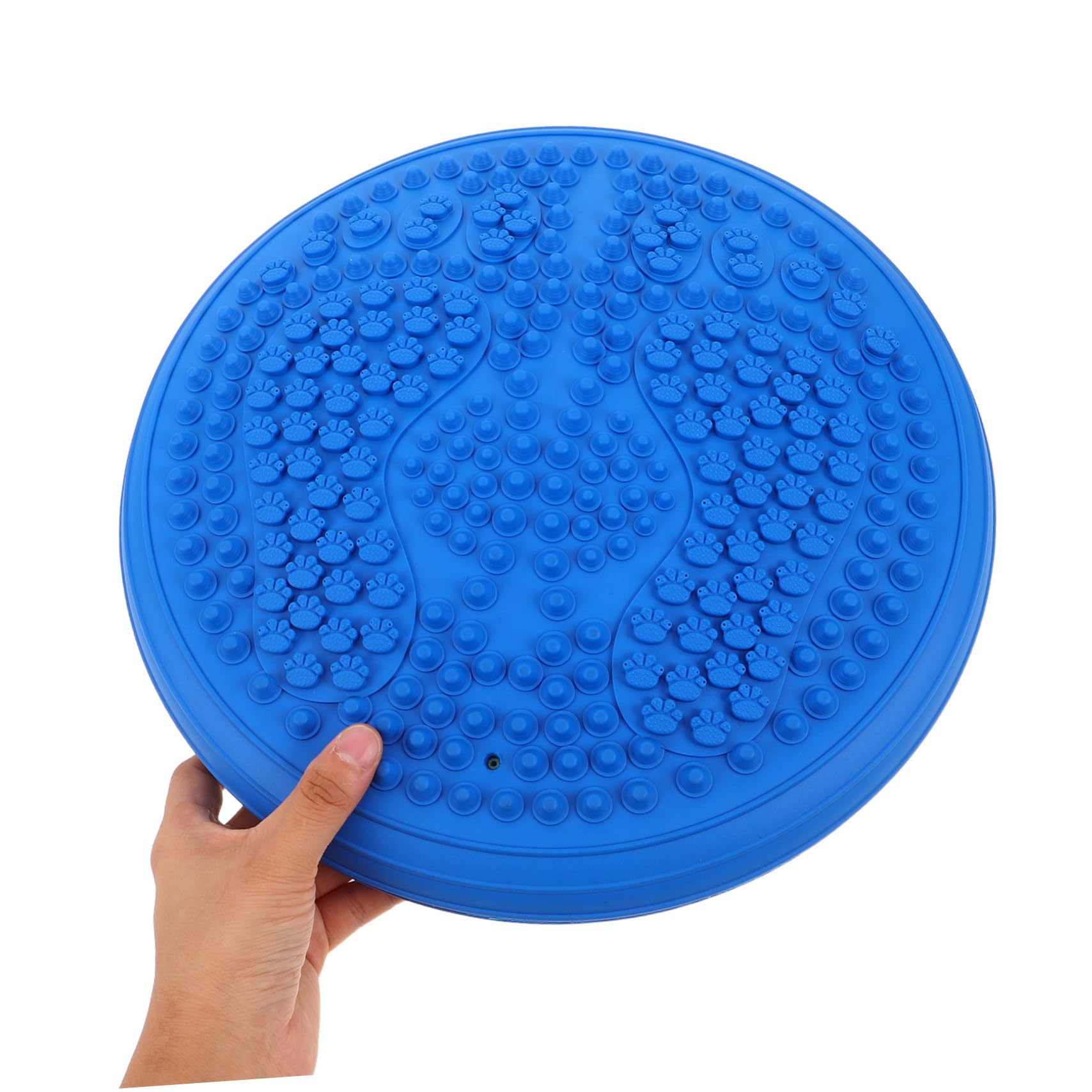 Coussin Gonflable de Yoga avec Surface de Massage Point de Pression Tapis de Stabilité Rond pour Exercices et Jogging Stationnaire Pompe Incluse Bleu Brume