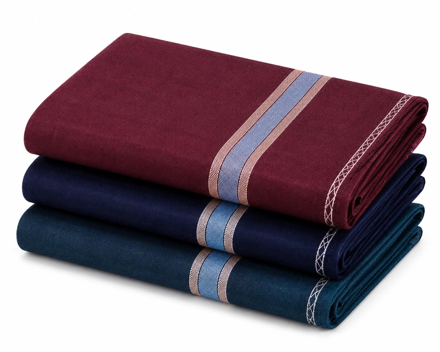 ally vinny Men’s Pure Cotton Handkerchiefs Pack of 3 | Large 16 x 16 Inches Dark Color Hankies | Soft Durable Luxury Cotton Rumal | Daily Use Handkerchiefs for Office Gentlemen-picture-10