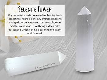 定価約¥20,000 クリスタルシェルタワー Selenite Crystal Skyscraper Tower | The Helping Moon