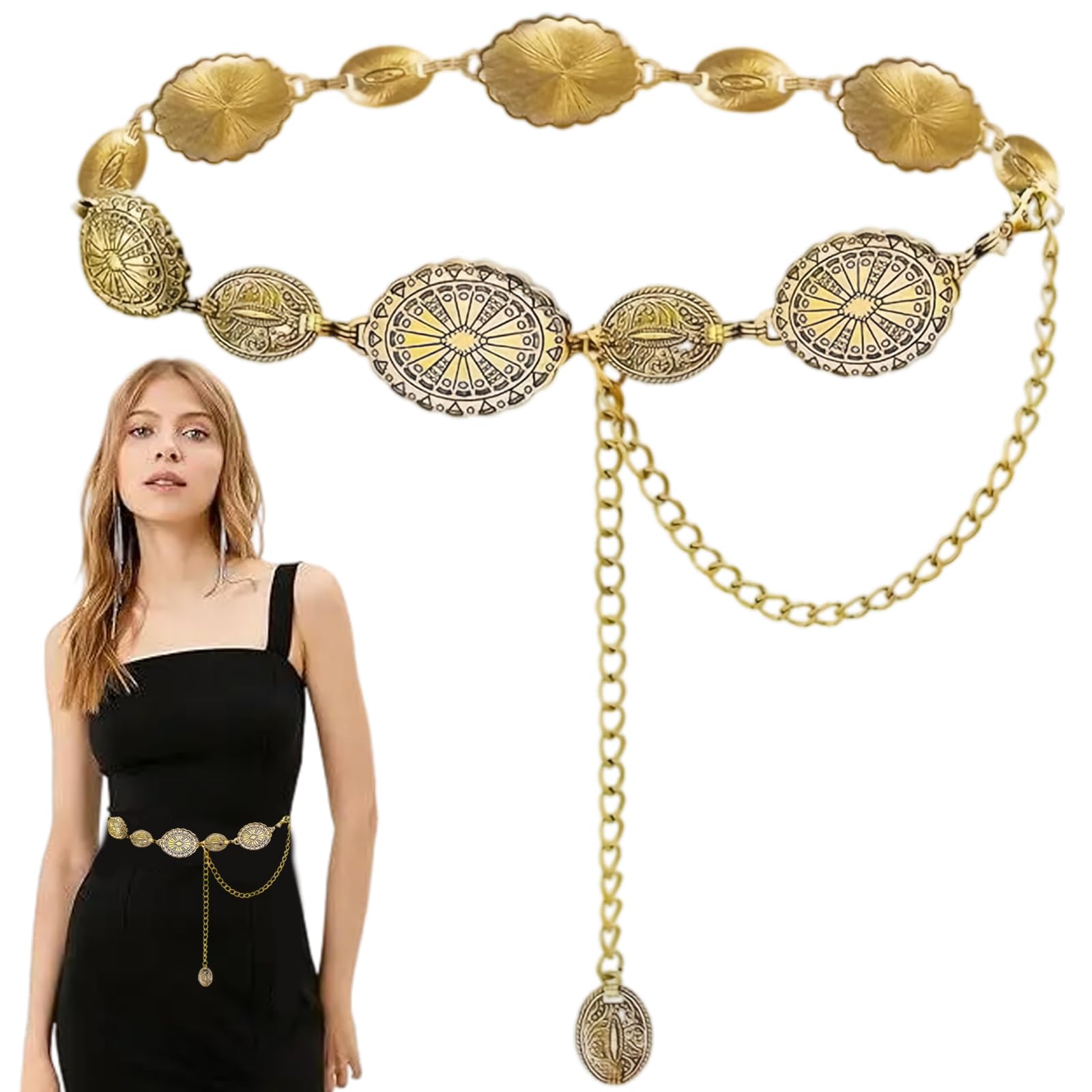 GALSOR Vrouwen Gepersonaliseerde Riem Casual Punk Stijl Faux GALSOR Vrouwen Gepersonaliseerde Riem Casual Punk Stijl Faux