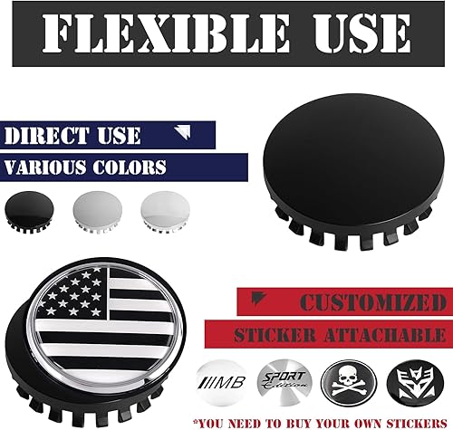 Miniatura 5 de KitsPro Tapones centrales de rueda de 3.25 pulgadas para Chevrolet Chevy GMC Colorado Tahoe Suburban Silverado Sierra 1500 tapas de cubo de llanta,