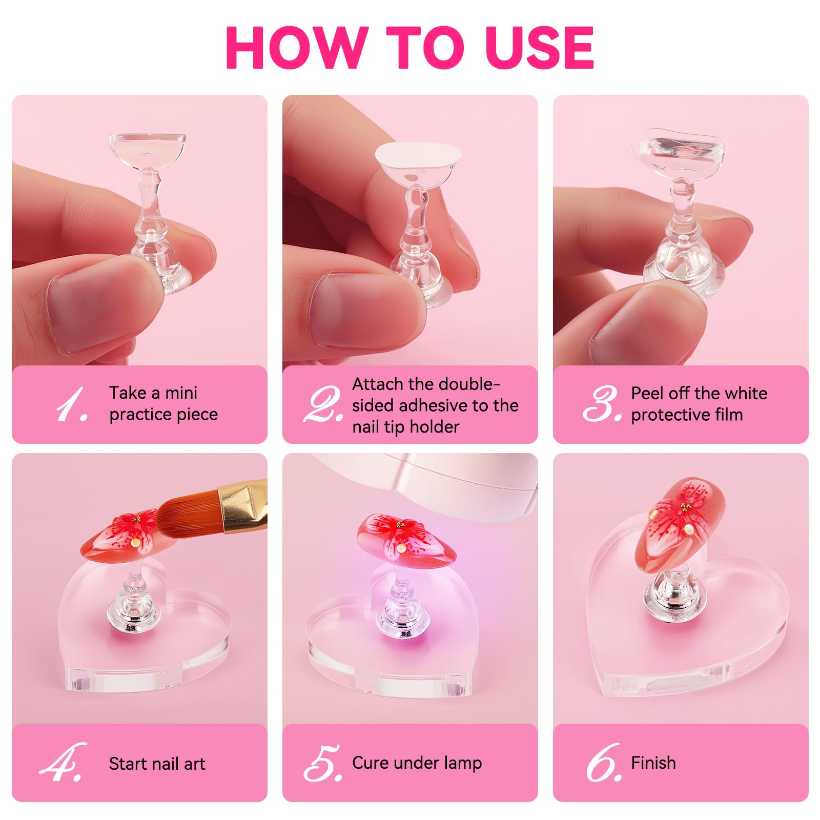 Press On Nail Stand - Magnetic Nail Art Display -6