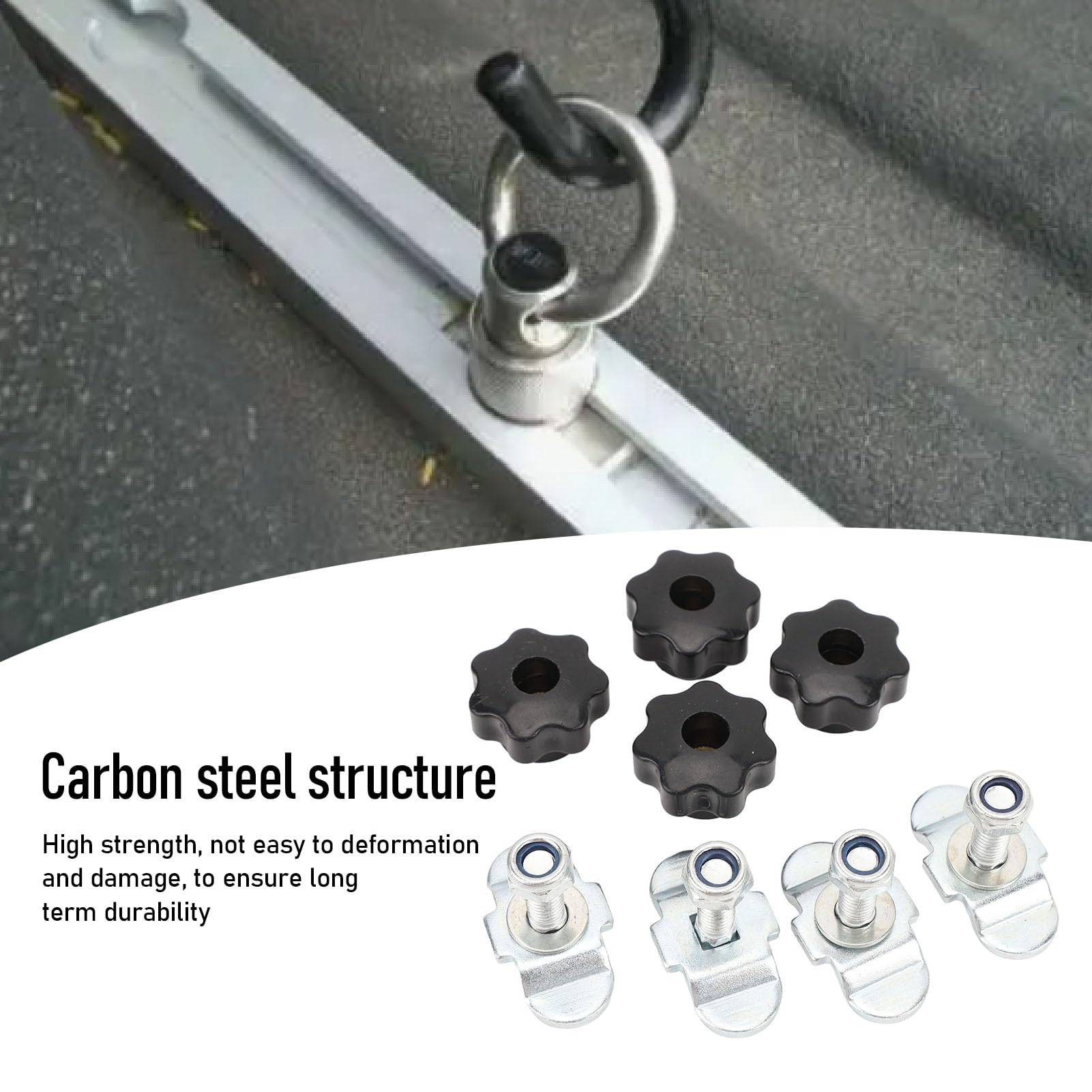 4 Pièces Raccord D'attache Double Goujon Pour Voie L – Rail En Acier Au Carbone