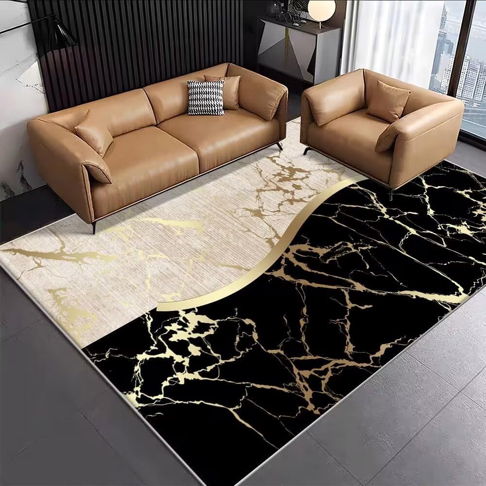 Tapis salon velours cristal 140x200 cm hétéroclite antidérapant