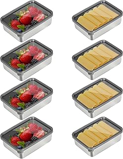 Cheese Container for Refrigerator,Fridge Storage Container,Deli Container with Lid,Bacon Container for Fridge,Bacon holder for Refrigerator,304SS Food Storage Container