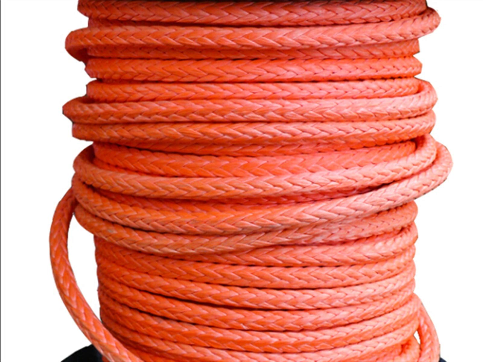 Mthckxjbsuz One Color Winch Rope, 22Mm X 50Meters Orange Synthetic Rope Towing For Atv/Utv/4X4/Off Road Accessories