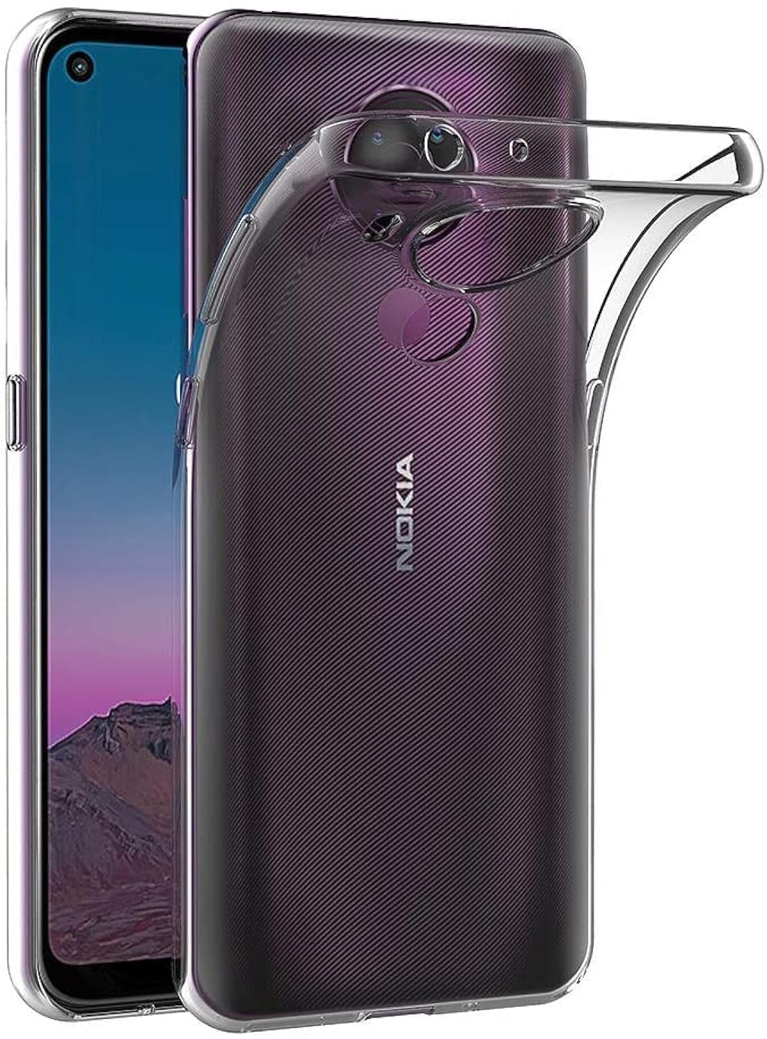 Per Nokia 2.4 Custodia,Sottile Trasparente Silicone Urto Gel Morbido