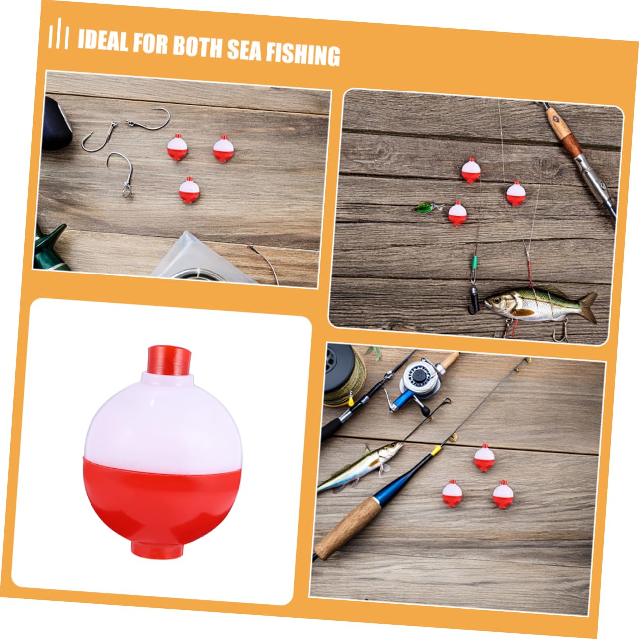 Galleggianti Accessori per Esche 50 Rotondi Pezzi in Plastica Galleggiabilità Stabile e Sostituzione Ridotta per Pesca in Mare per Pesca Sportiva e Ricreativa