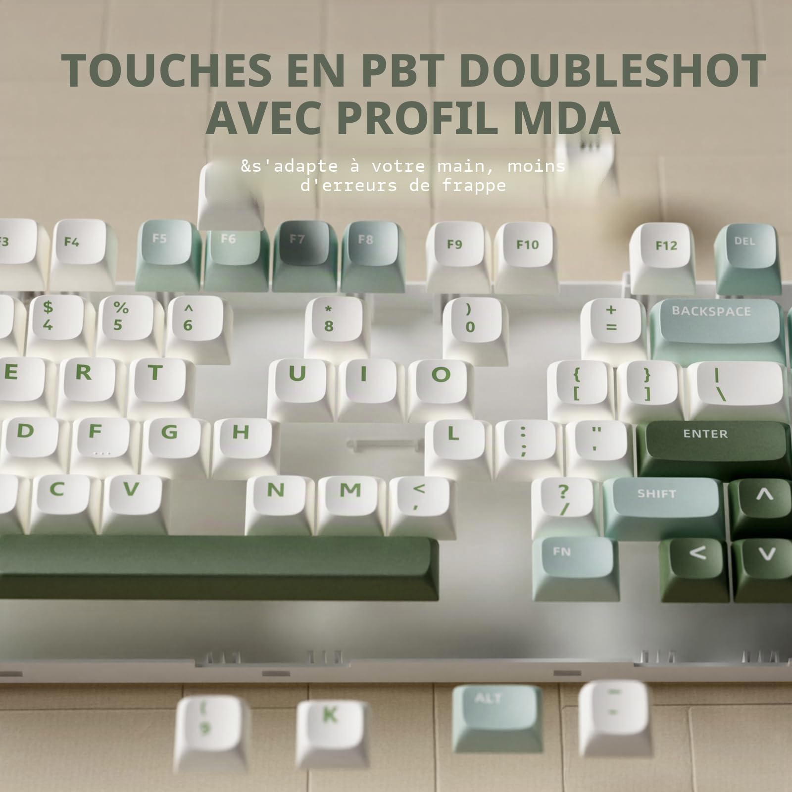 RK Royal KLUDGE Clavier mécanique Filaire R75 avec Bouton de Volume, Montage sur Joint de Clavier de Jeu personnalisé à 75% rétroéclairé RVB avec Logiciel, Profil MDA, Touches PBT, commutateur