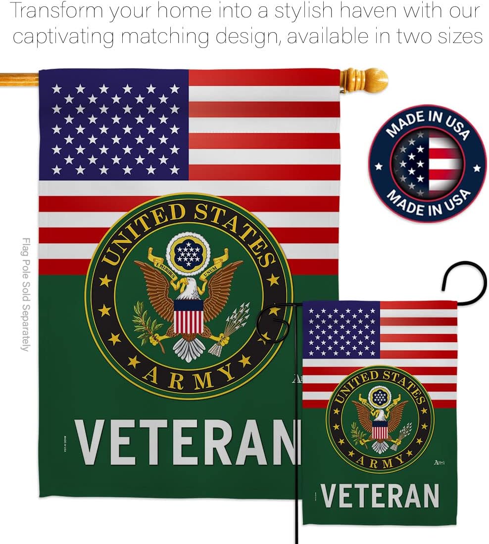 US Army Veteran Garden Flag - Armed Forces Rangers United State American Military Retire Official - House Decoration Banner Small Yard Gift Double-Sided Made In USA 13 X 18.5 - Image 4