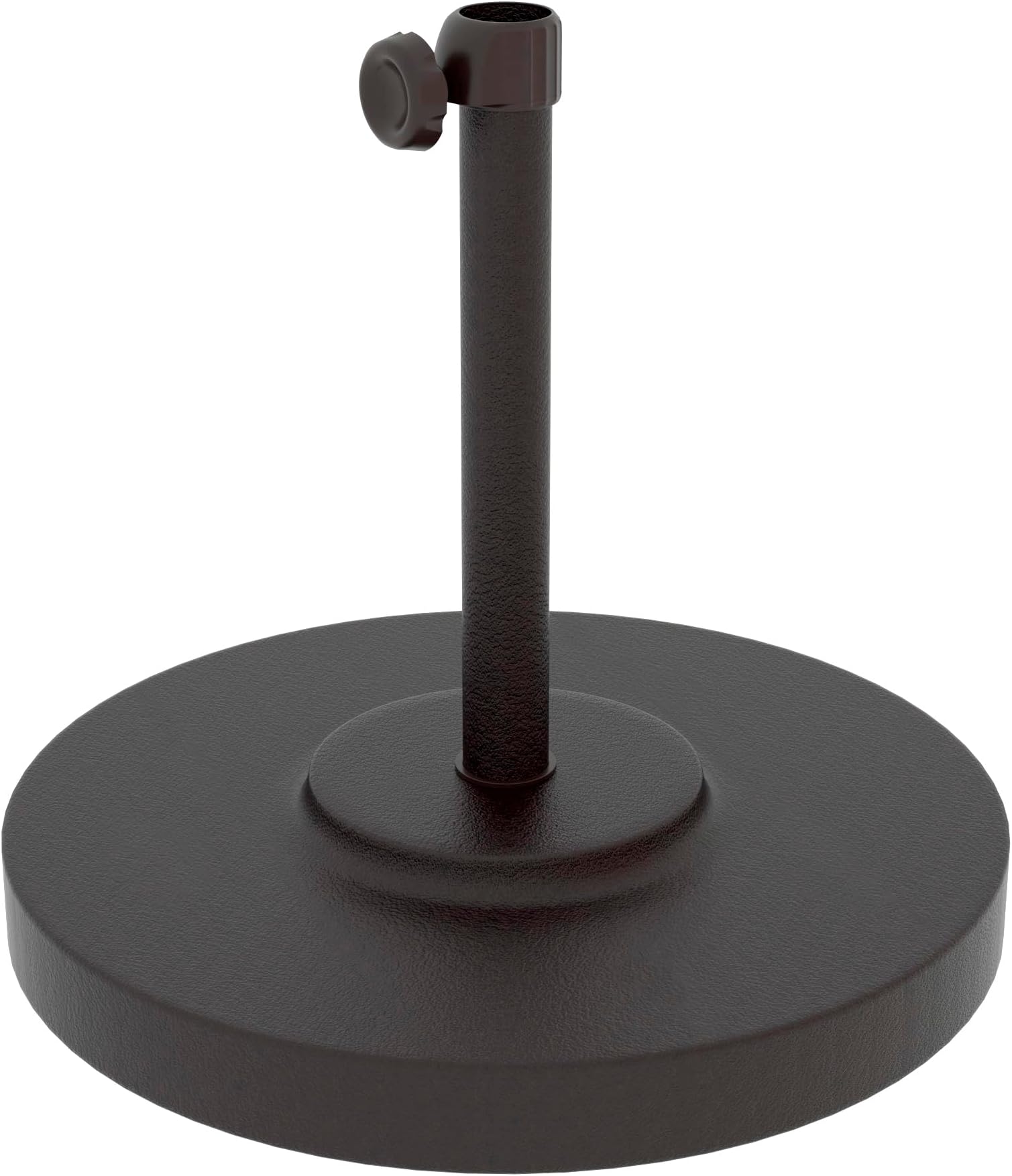 California Umbrella50 lbs. Round Concrete Weighted Powdercoated Steel Umbrella Base, Bronze Frame