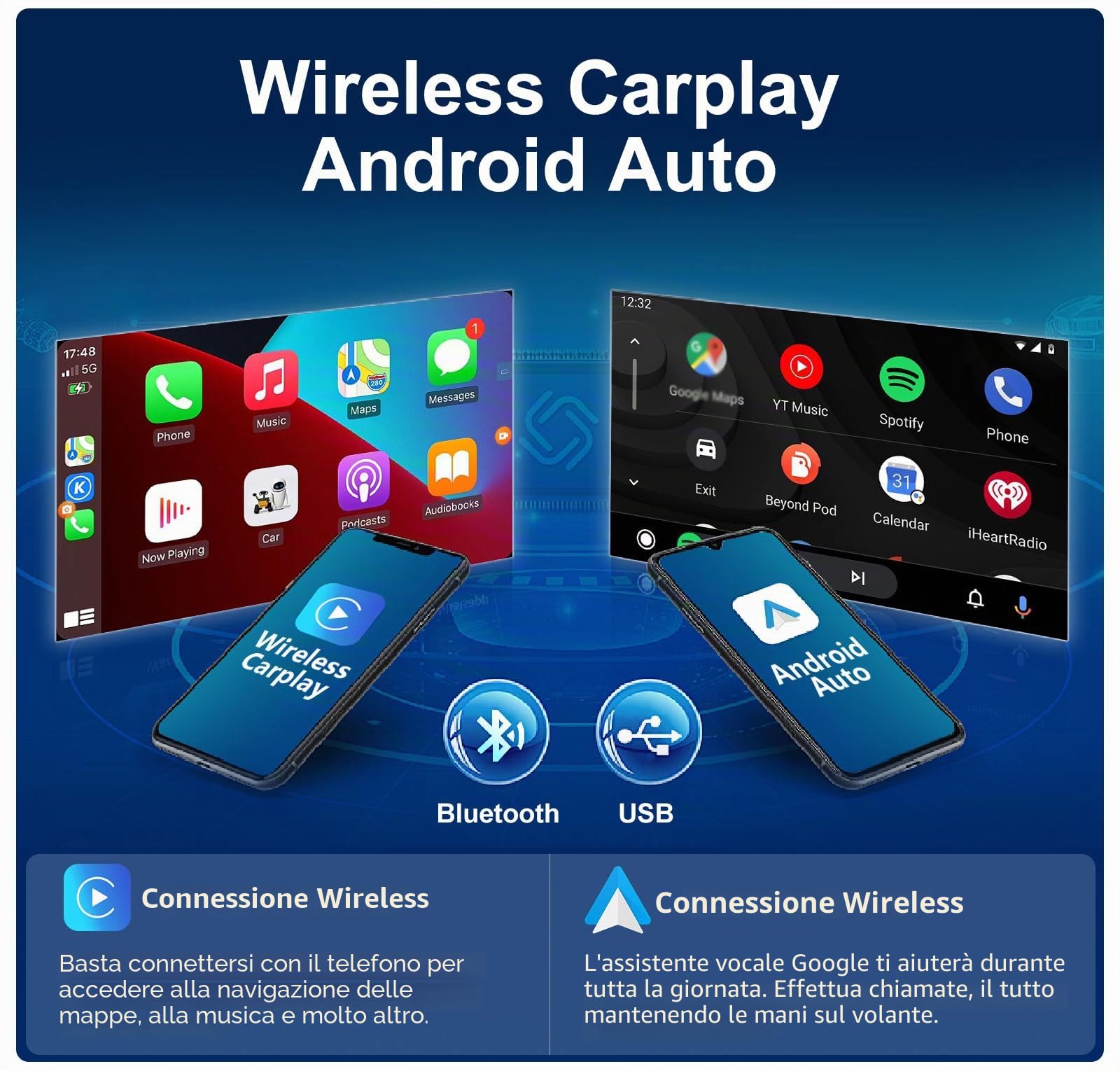 6G+128G Autoradio IPS 9 pollici Android 15 Stereo Navigazione GPS Per Honda Fit 2004-2007/Honda Jazz 2001-2006 CarPlay integrato DSP Android Auto Bluetooth WiFi SWC RDS FM Telecamera 2 DIN
