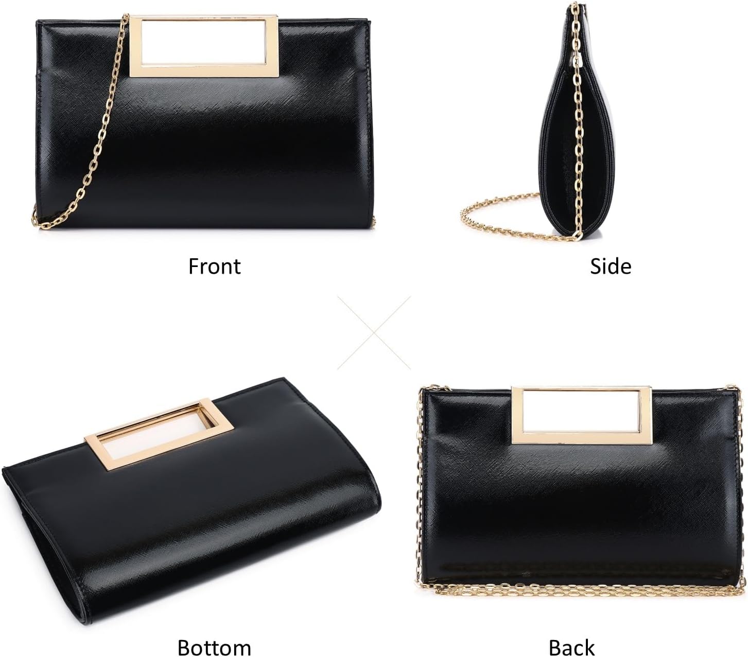 Clutch Purse for Women Fashion PU Leather Evening Bag Elegant Purse for Wedding Party Formal Daily Cocktail - Image 3
