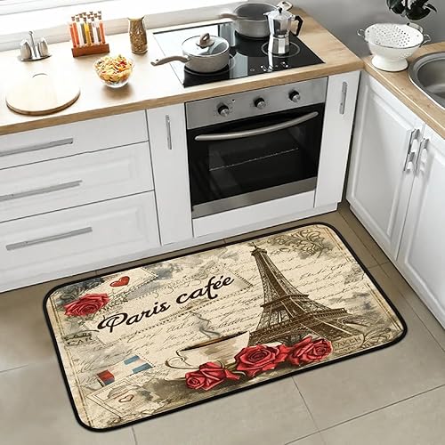 Miniatura 8 de Tapetes de cocina con patrón de tartas, tapetes de cocina antideslizantes de 39 x 20 pulgadas, tapete suave de pie, tapete de baño absorbente,