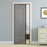 Vista 1 de Puertas de pantalla retráctiles Marco de aluminio Puerta de pantalla deslizante de pista baja para puerta frontal gris francés interior puerta